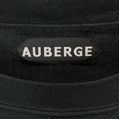 AUBERGE Black Cotton Stripe V-Gusset T-Shirt Size 42