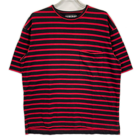 AUBERGE Red x Black CAMELIA Marine Border T-Shirt Size 42
