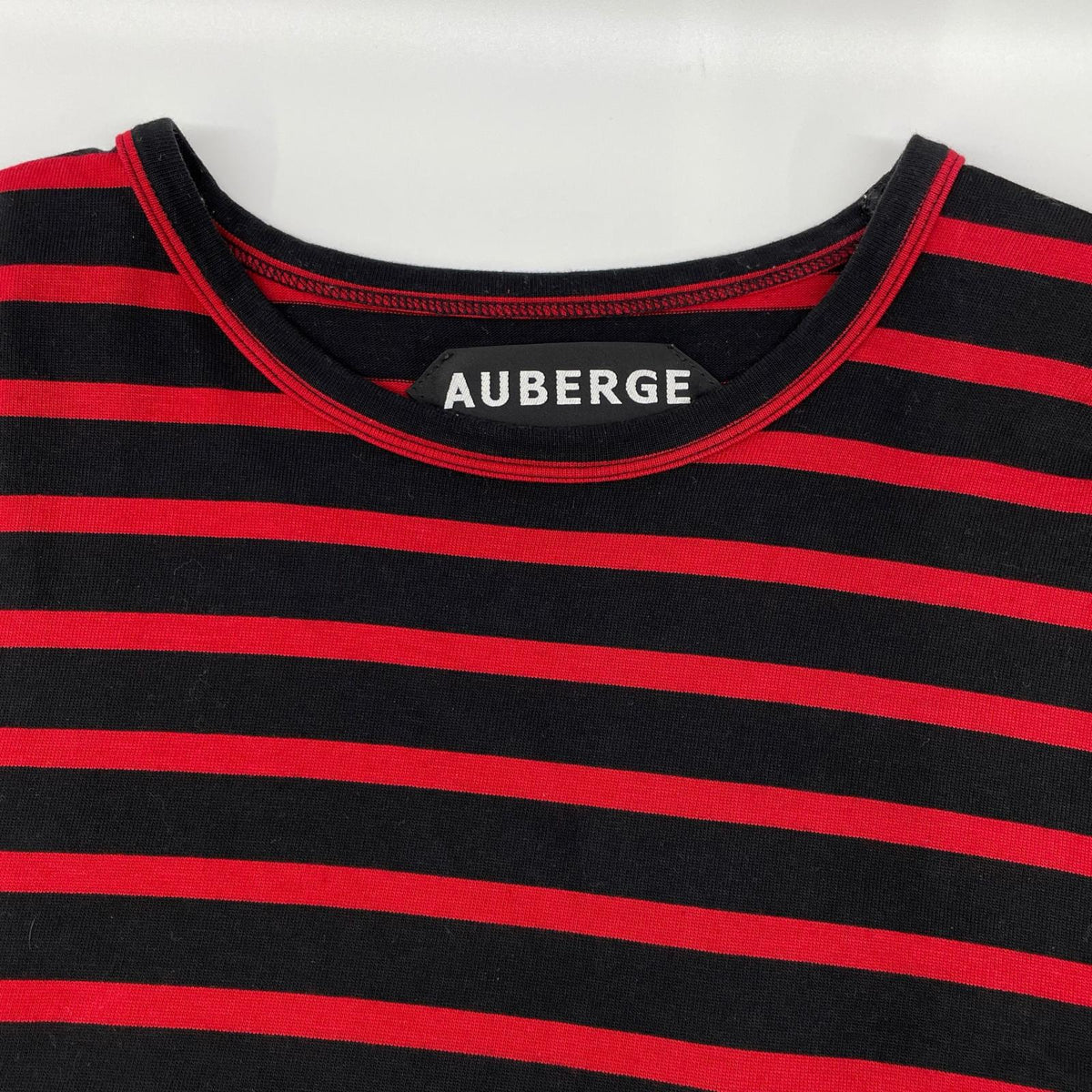 AUBERGE Red x Black CAMELIA Marine Border T-Shirt Size 42