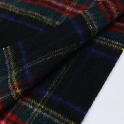Johnstons Black Stewart Cashmere Fringe Scarf