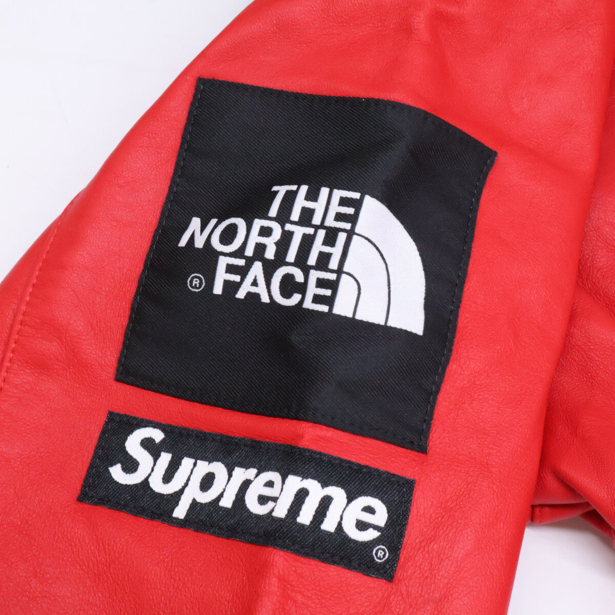 THE NORTH FACE 18AW x Supreme Lamb Leather Red Jacket Size S/P