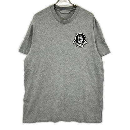 MONCLER 2023 Pixel Logo T-Shirt Gray Size XXL