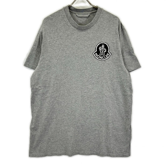 MONCLER 2023 Pixel Logo T-Shirt Gray Size XXL