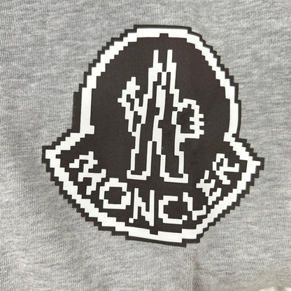 MONCLER 2023 Pixel Logo T-Shirt Gray Size XXL