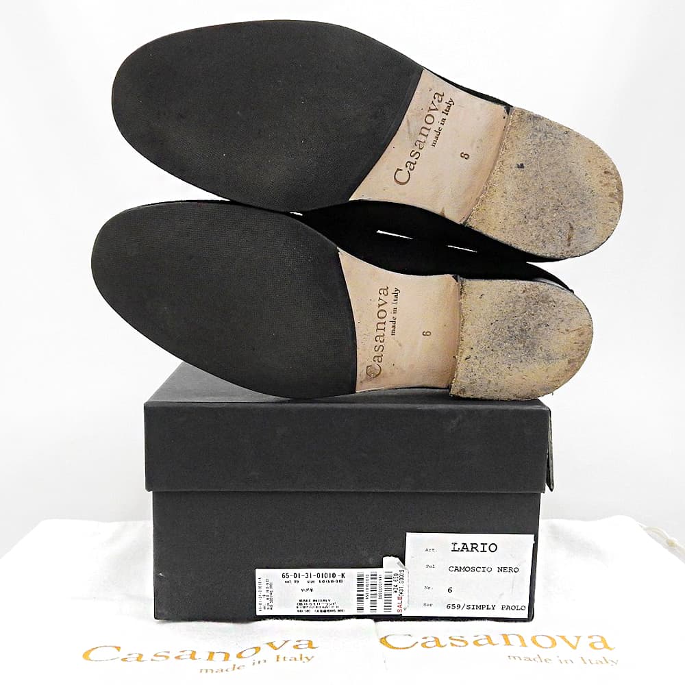 TOMORROWLAND Casanova Goat Suede Loafers Black Size 6