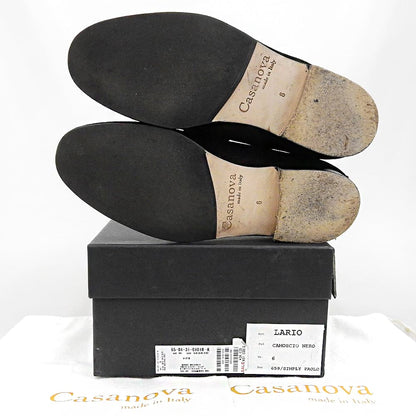 TOMORROWLAND Casanova Goat Suede Loafers Black Size 6