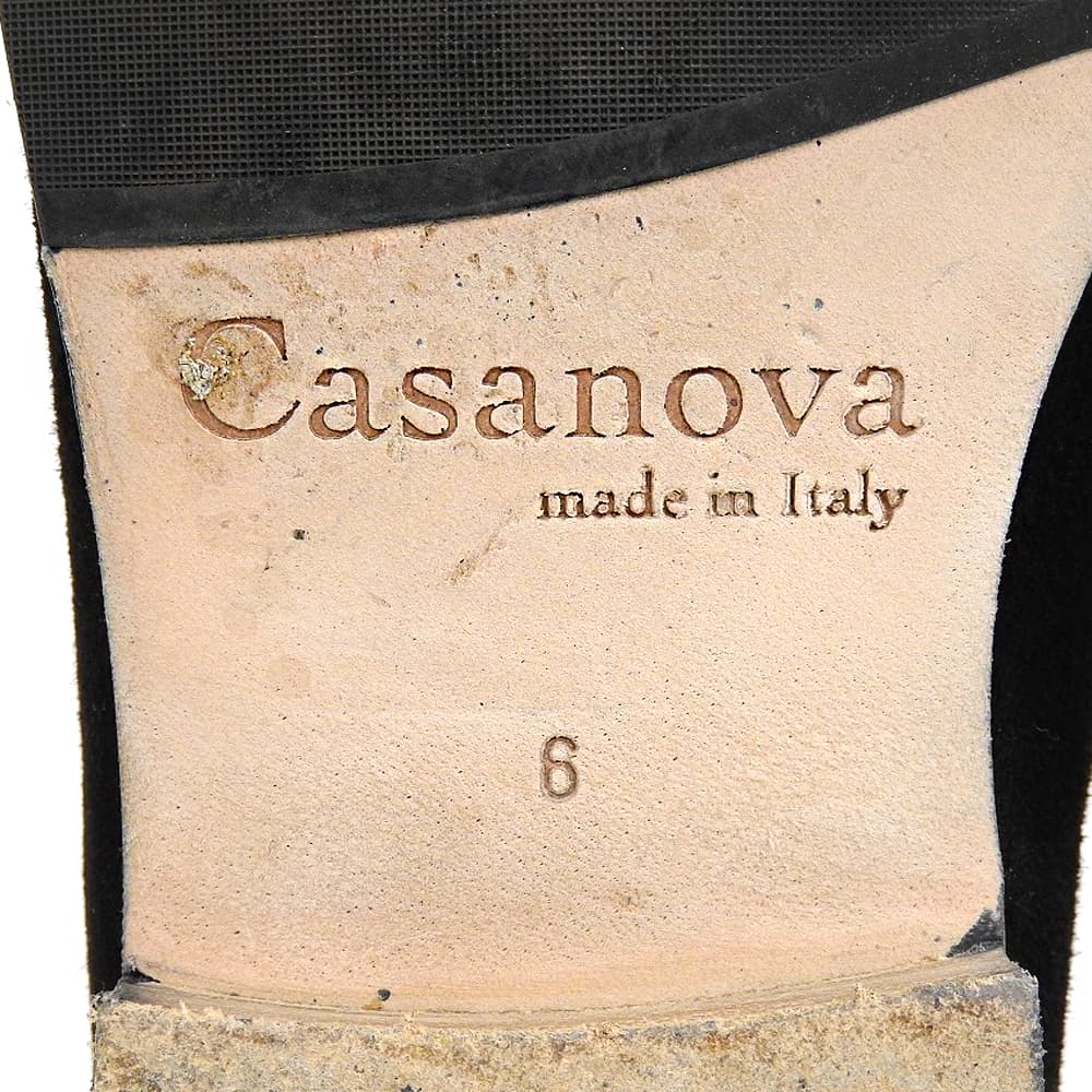TOMORROWLAND Casanova Goat Suede Loafers Black Size 6