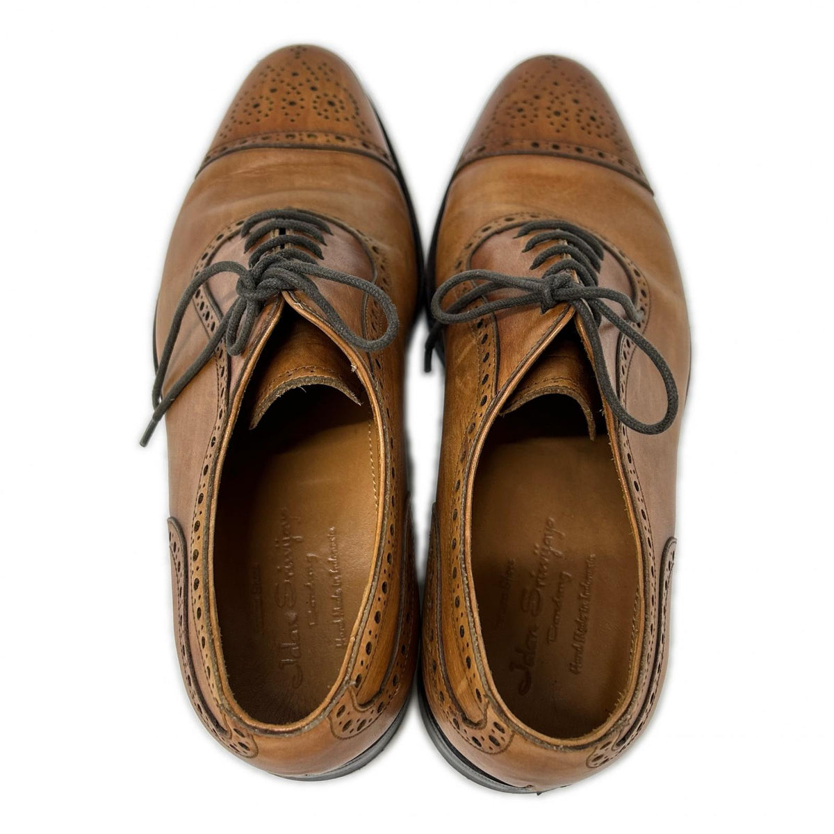 JALAN SRIWIJAYA Adelaide Semi-Brogue Sneakers Brown Size 6