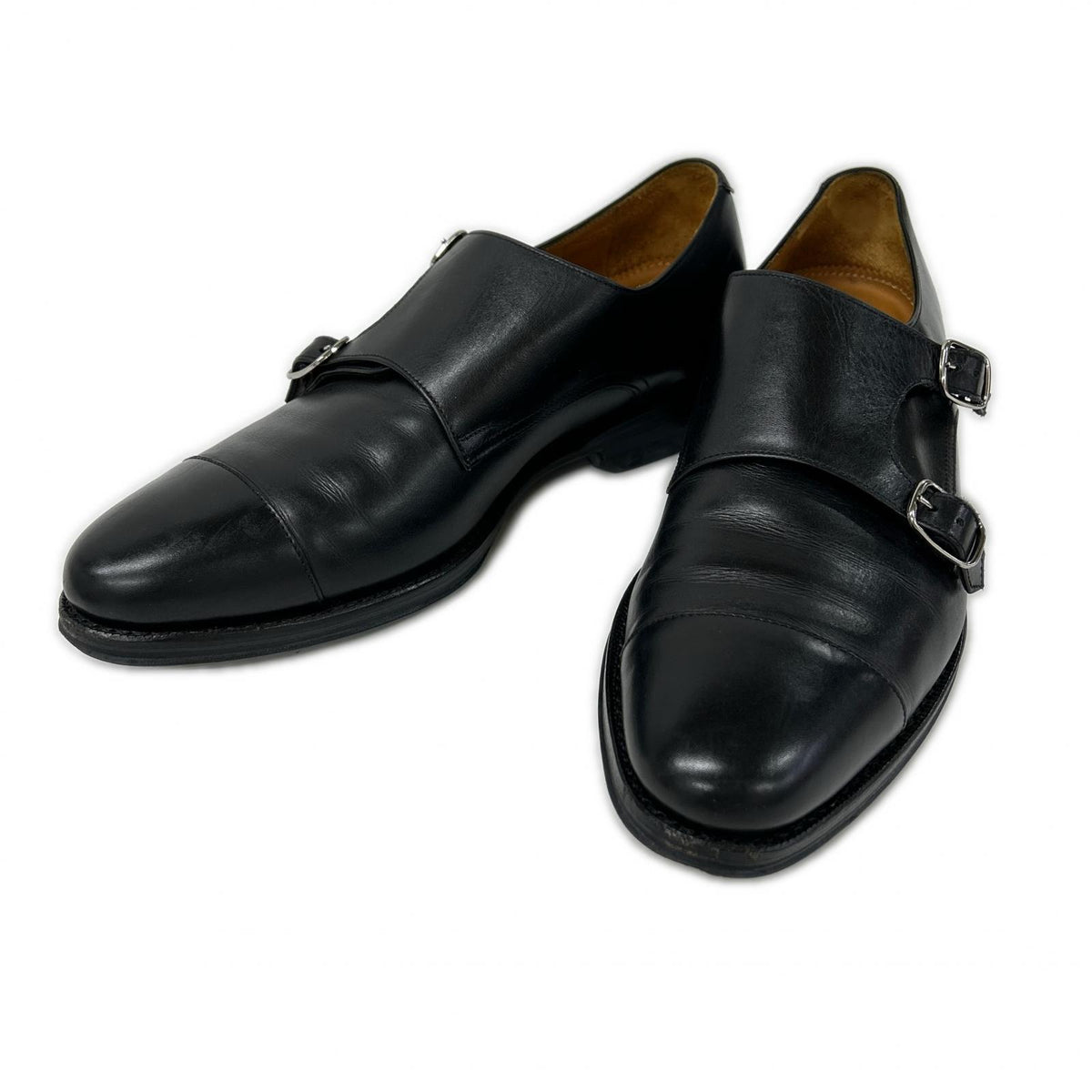 JALAN SRIWIJAYA Calf Double Monk Strap Sneakers Black Size 6
