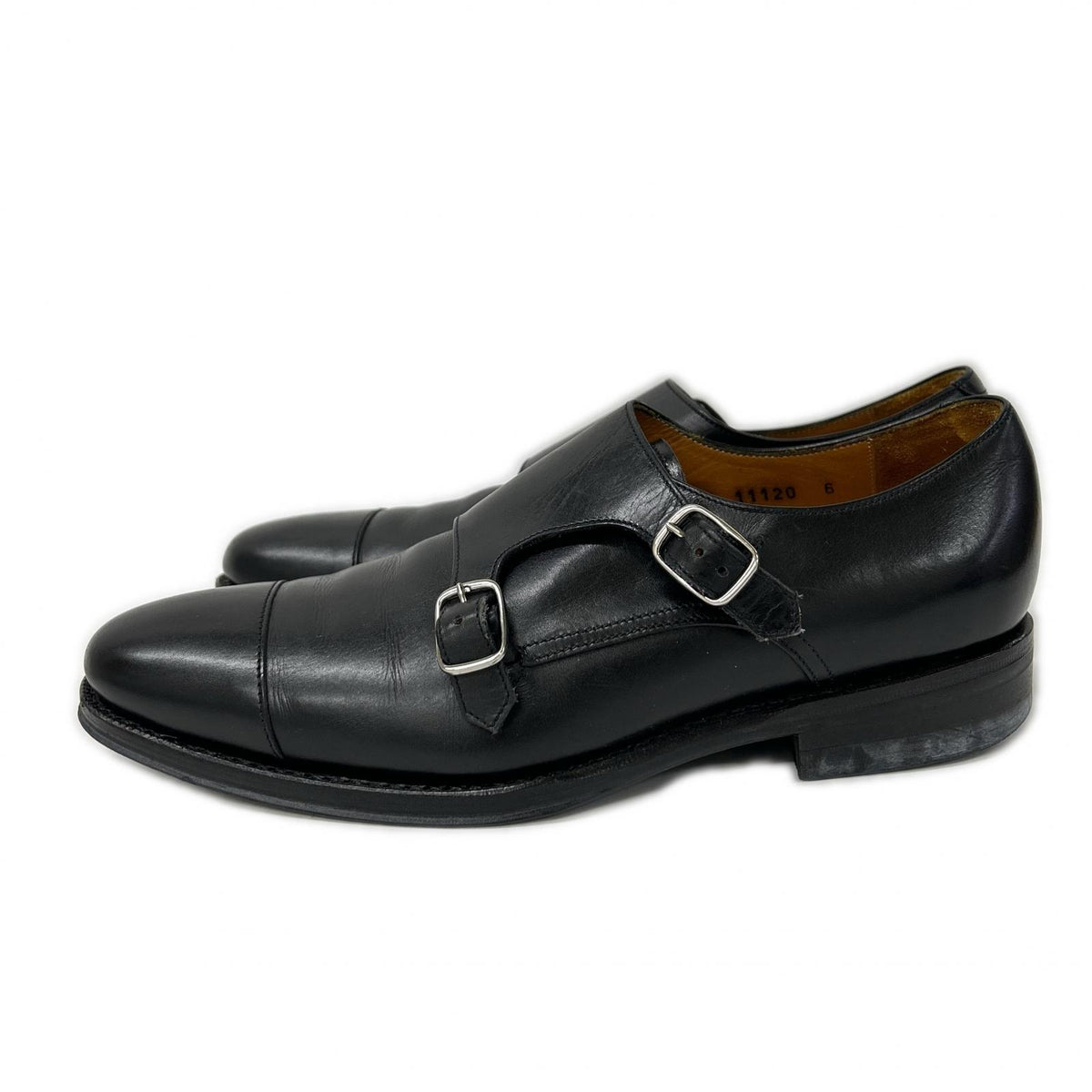 JALAN SRIWIJAYA Calf Double Monk Strap Sneakers Black Size 6