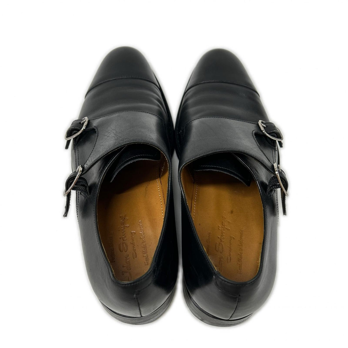 JALAN SRIWIJAYA Calf Double Monk Strap Sneakers Black Size 6