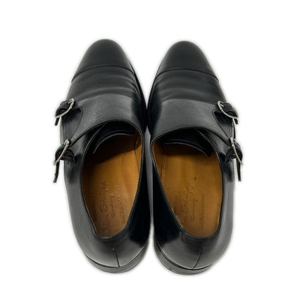 JALAN SRIWIJAYA Calf Double Monk Strap Sneakers Black Size 6