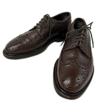 JALAN SRIWIJAYA Grained Leather Wingtip Dark Brown Sneakers Size 6