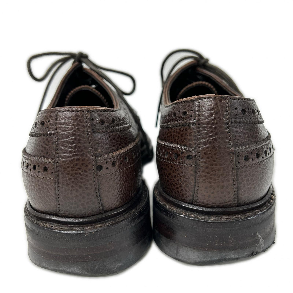JALAN SRIWIJAYA Grained Leather Wingtip Dark Brown Sneakers Size 6