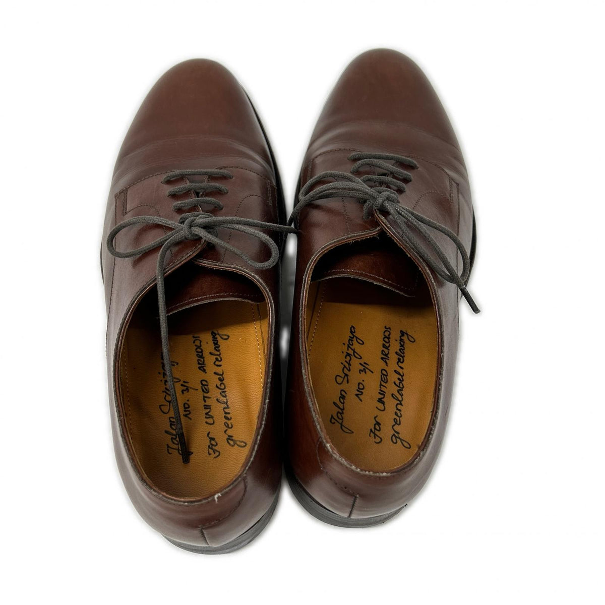 JALAN SRIWIJAYA x UA GLR Plain Toe Sneakers Brown Size EU 40
