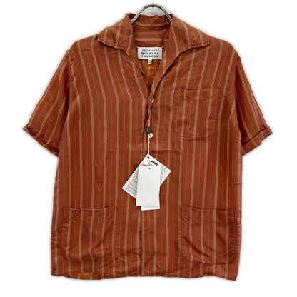 Maison Margiela 23SS Cotton Open Collar Shirt Orange Size 40