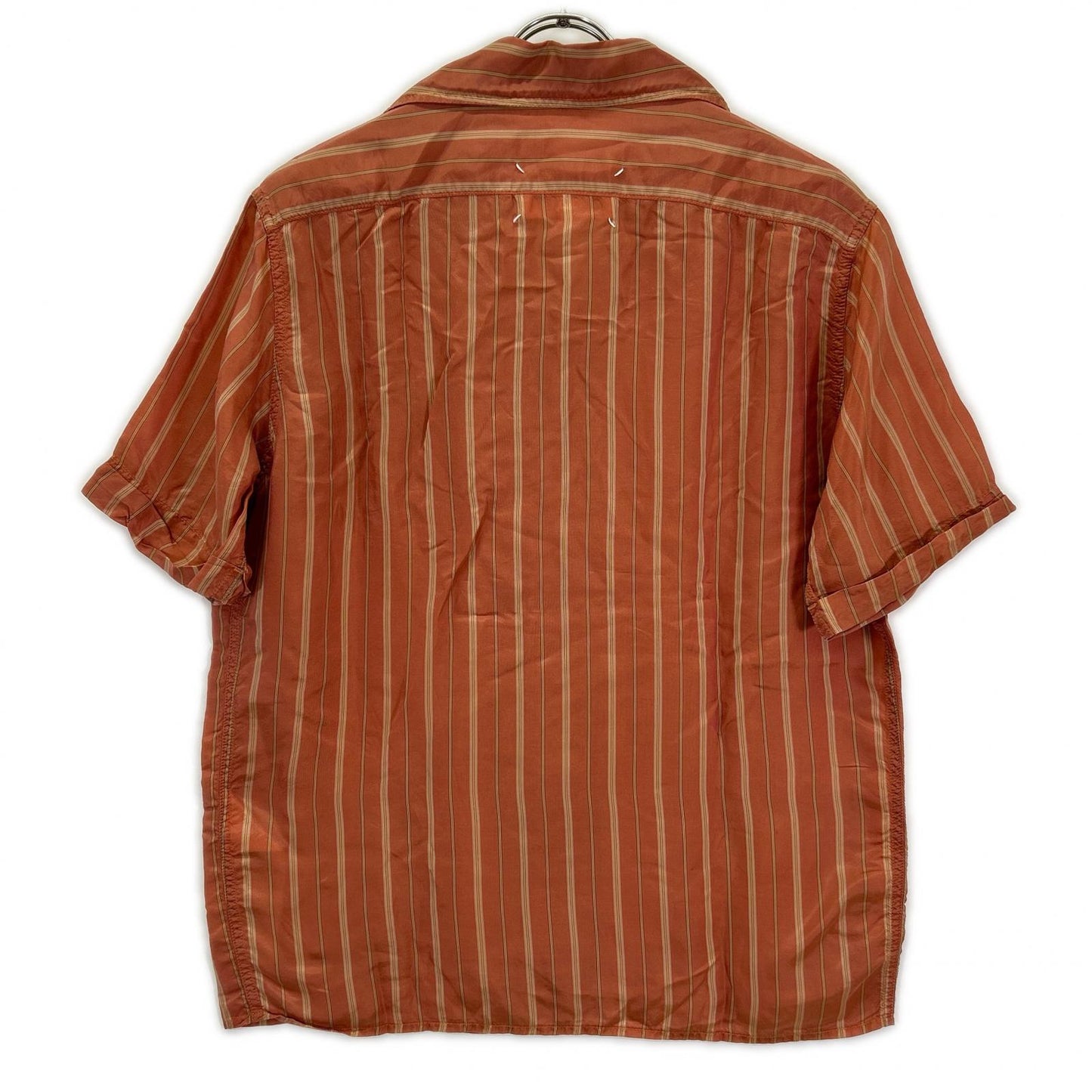 Maison Margiela 23SS Cotton Open Collar Shirt Orange Size 40