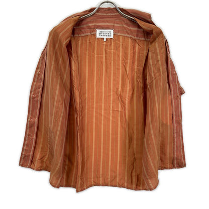 Maison Margiela 23SS Cotton Open Collar Shirt Orange Size 40
