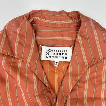 Maison Margiela 23SS Cotton Open Collar Shirt Orange Size 40