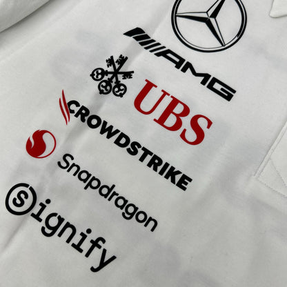 Adidas Mercedes-AMG PETRONAS F1 Team Polo Shirt White Size M