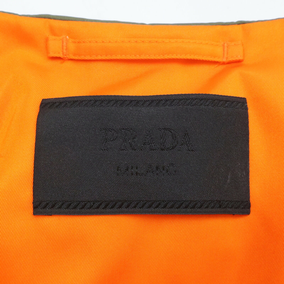 PRADA RE-NYLON SGC355 Bomber Khaki/Orange Size M