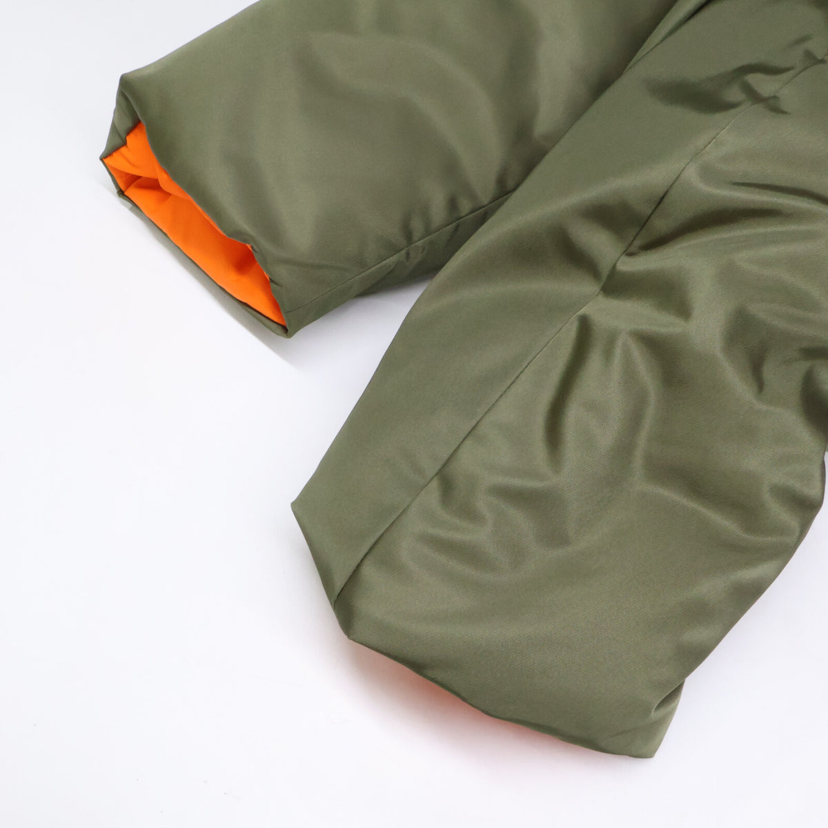 PRADA RE-NYLON SGC355 Bomber Khaki/Orange Size M