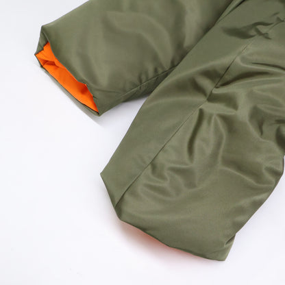 PRADA RE-NYLON SGC355 Bomber Khaki/Orange Size M