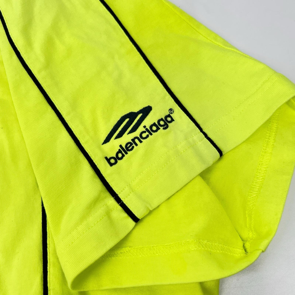 BALENCIAGA 23 PARIS SOCCER T-Shirt Yellow Size L