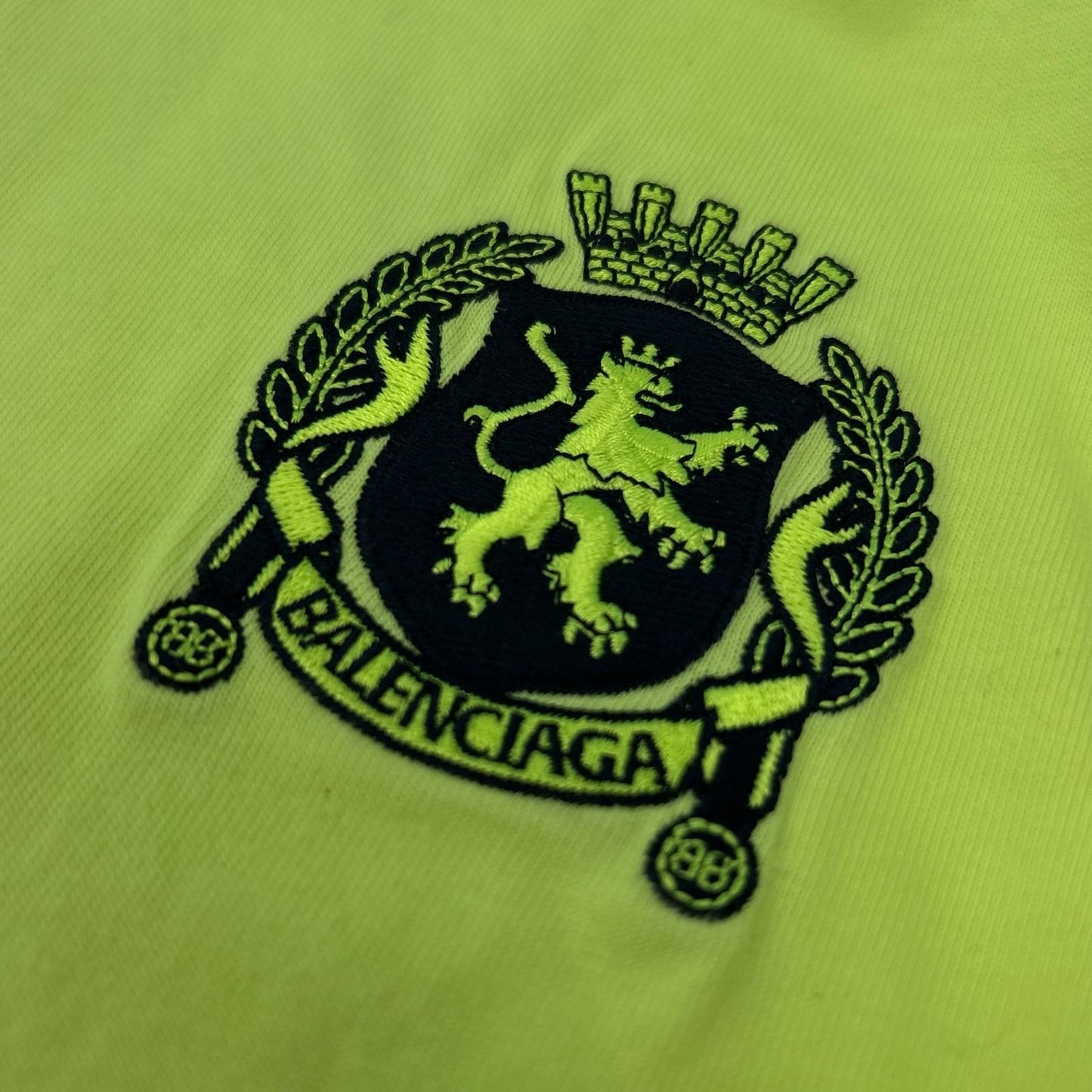 BALENCIAGA 23 PARIS SOCCER T-Shirt Yellow Size L