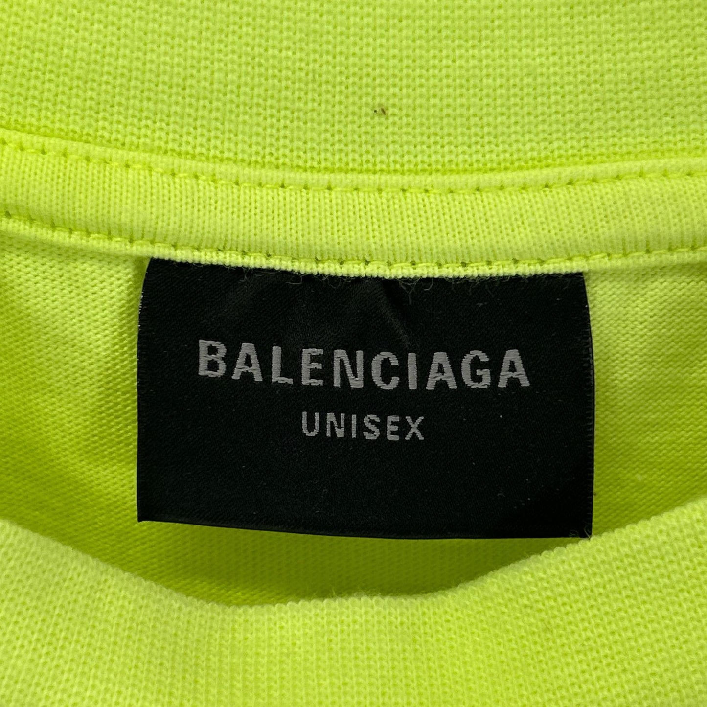 BALENCIAGA 23 PARIS SOCCER T-Shirt Yellow Size L