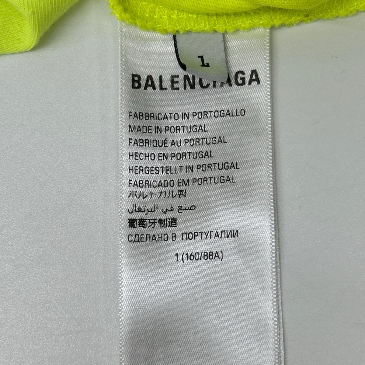 BALENCIAGA 23 PARIS SOCCER T-Shirt Yellow Size L