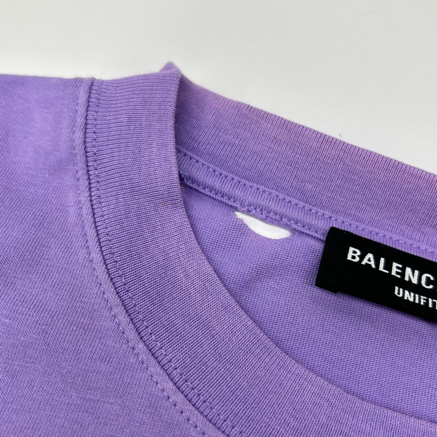 BALENCIAGA '21 Purple Distressed T-Shirt Size L