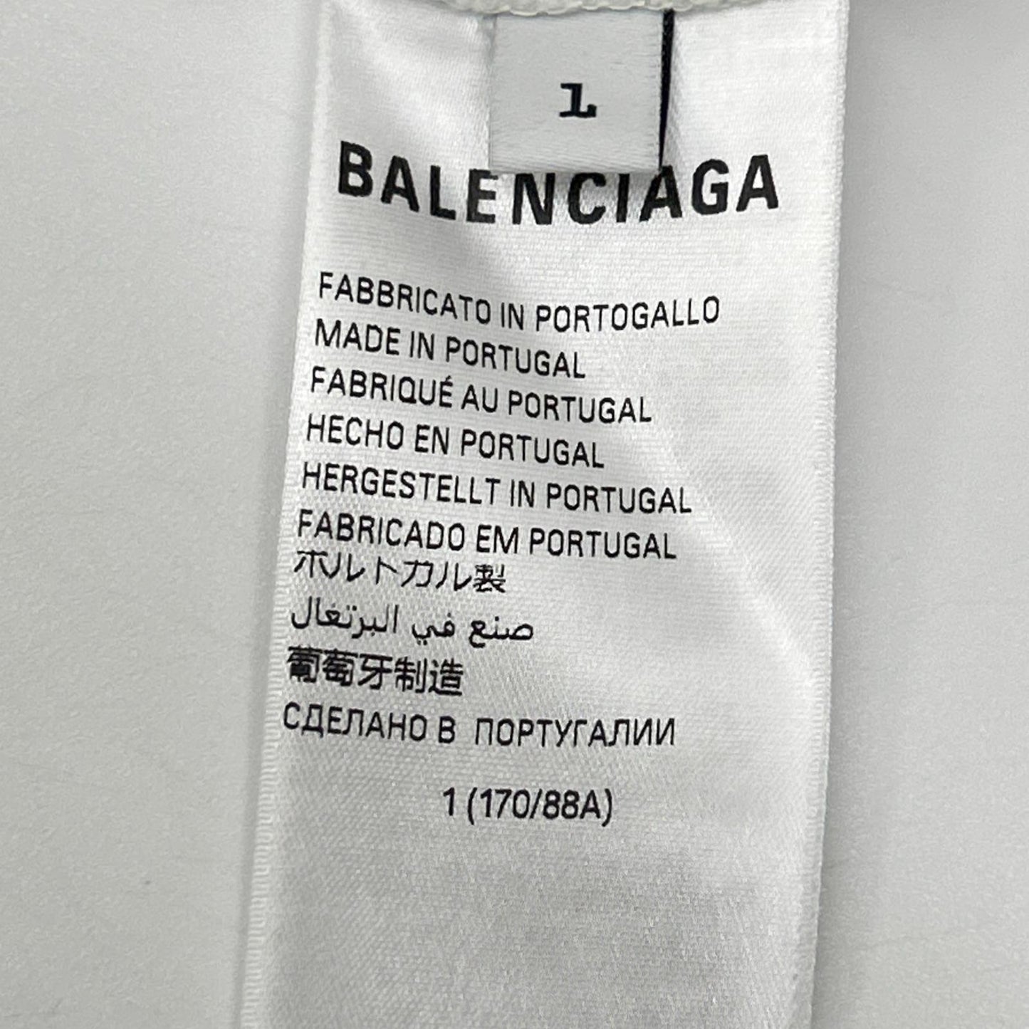 BALENCIAGA '24 I LOVE PARIS Cotton T-Shirt Light Gray Size L