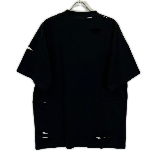 BALENCIAGA 21 Distressed T-Shirt Black Size XXS