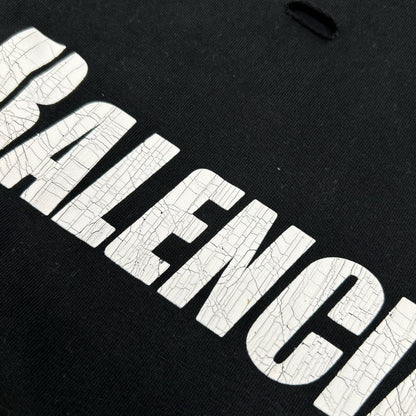 BALENCIAGA 21 Distressed T-Shirt Black Size XXS
