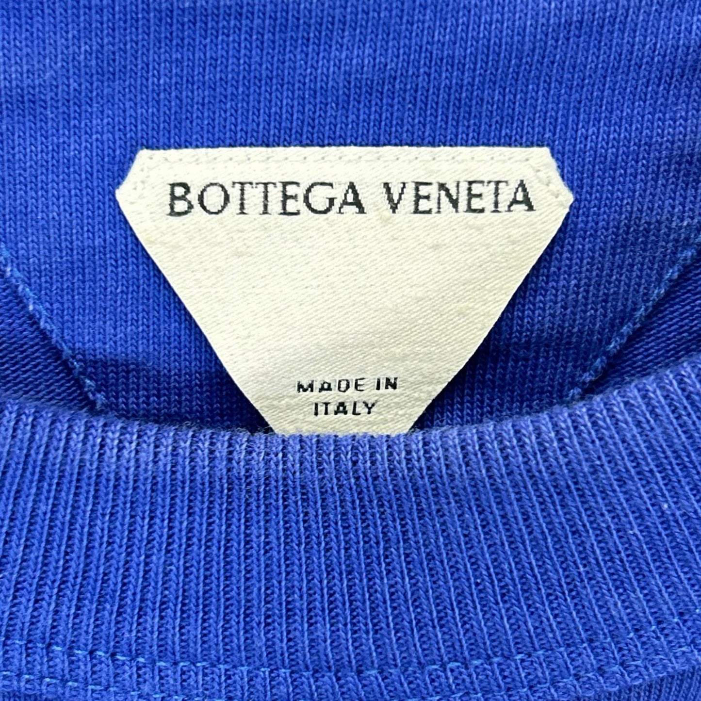 BOTTEGA VENETA Blue V-Stitch Pocket Cotton T-Shirt Size XS