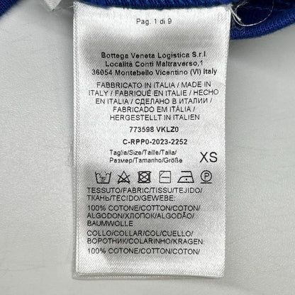 BOTTEGA VENETA Blue V-Stitch Pocket Cotton T-Shirt Size XS
