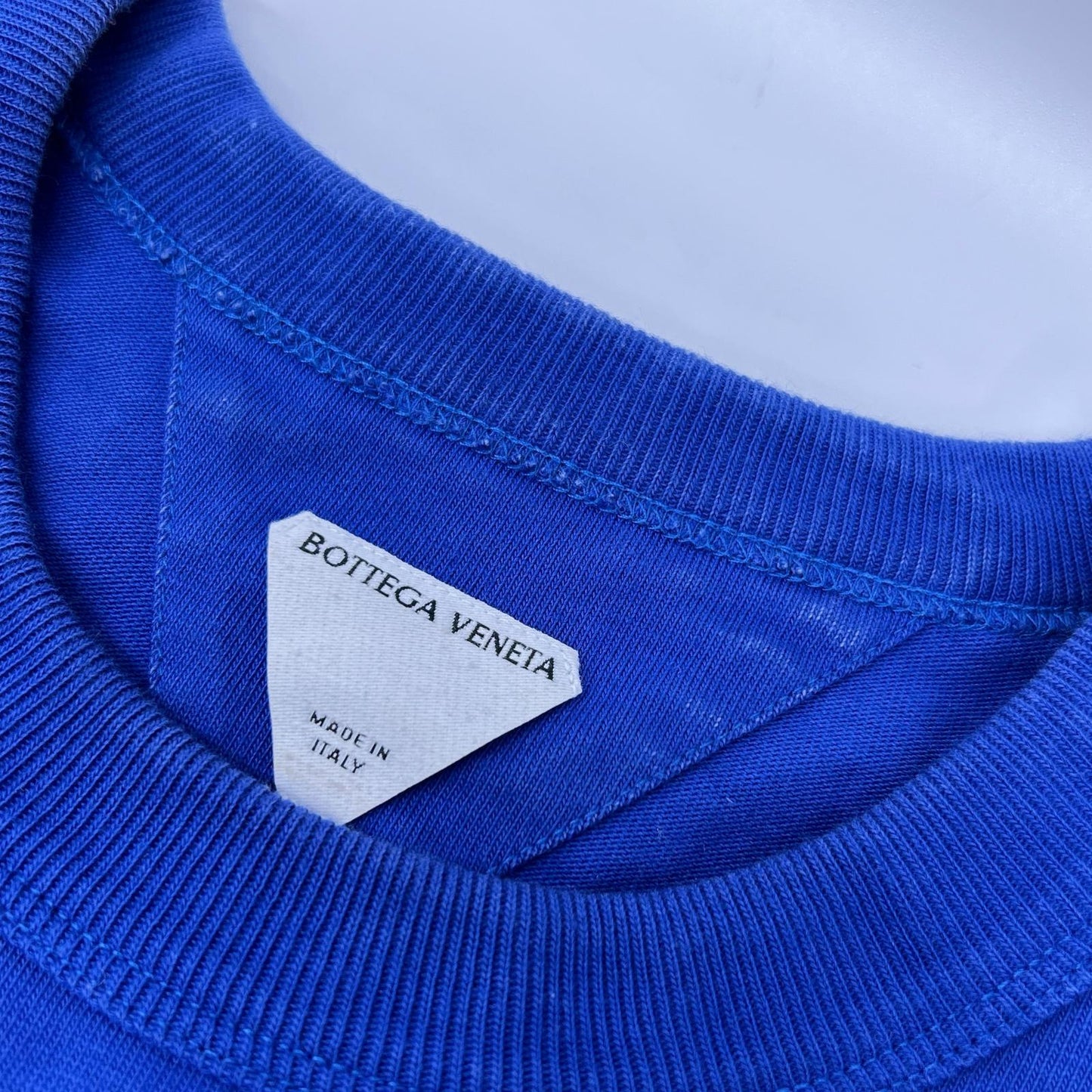 BOTTEGA VENETA Blue V-Stitch Pocket Cotton T-Shirt Size XS