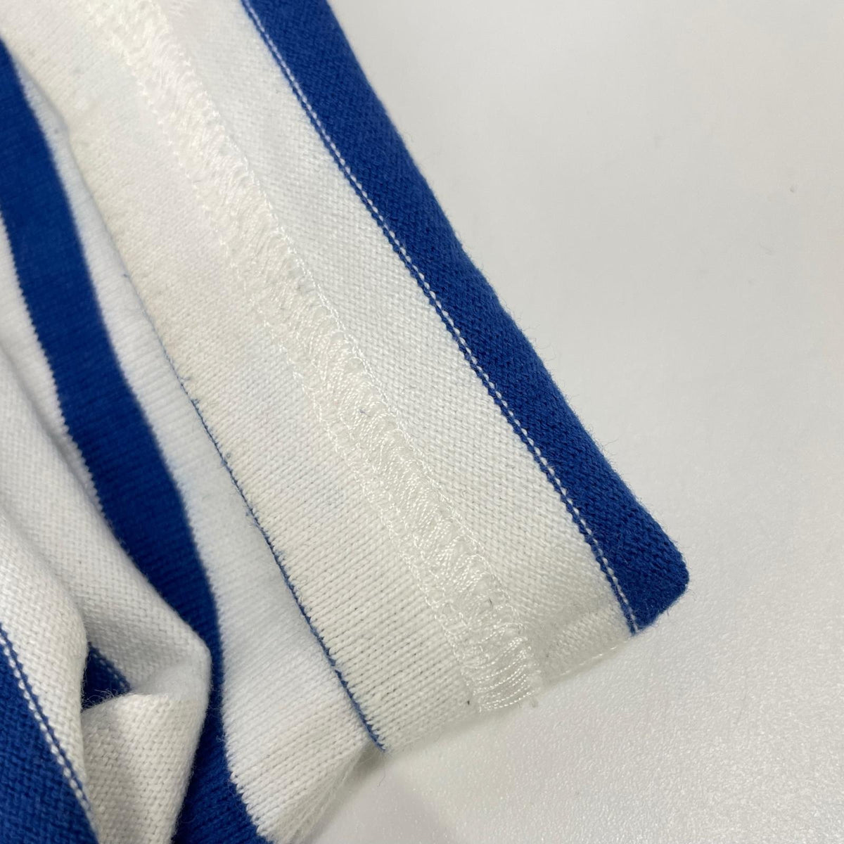 VALENTINO Striped Cotton Long Sleeve Shirt White/Blue Size S