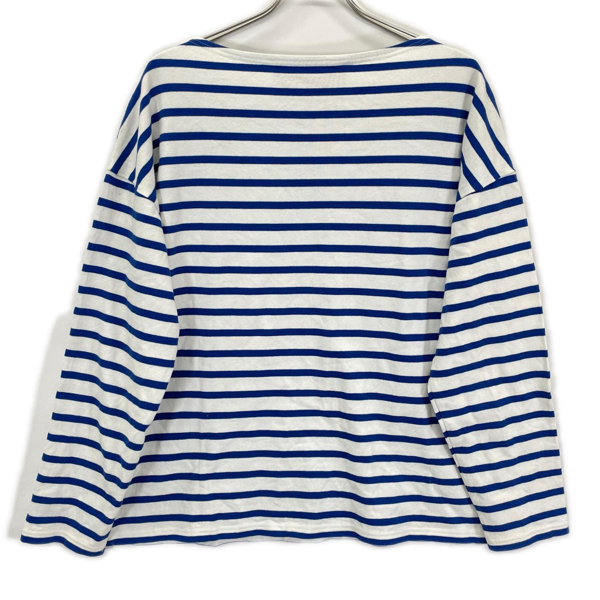 VALENTINO Striped Cotton Long Sleeve Shirt White/Blue Size S