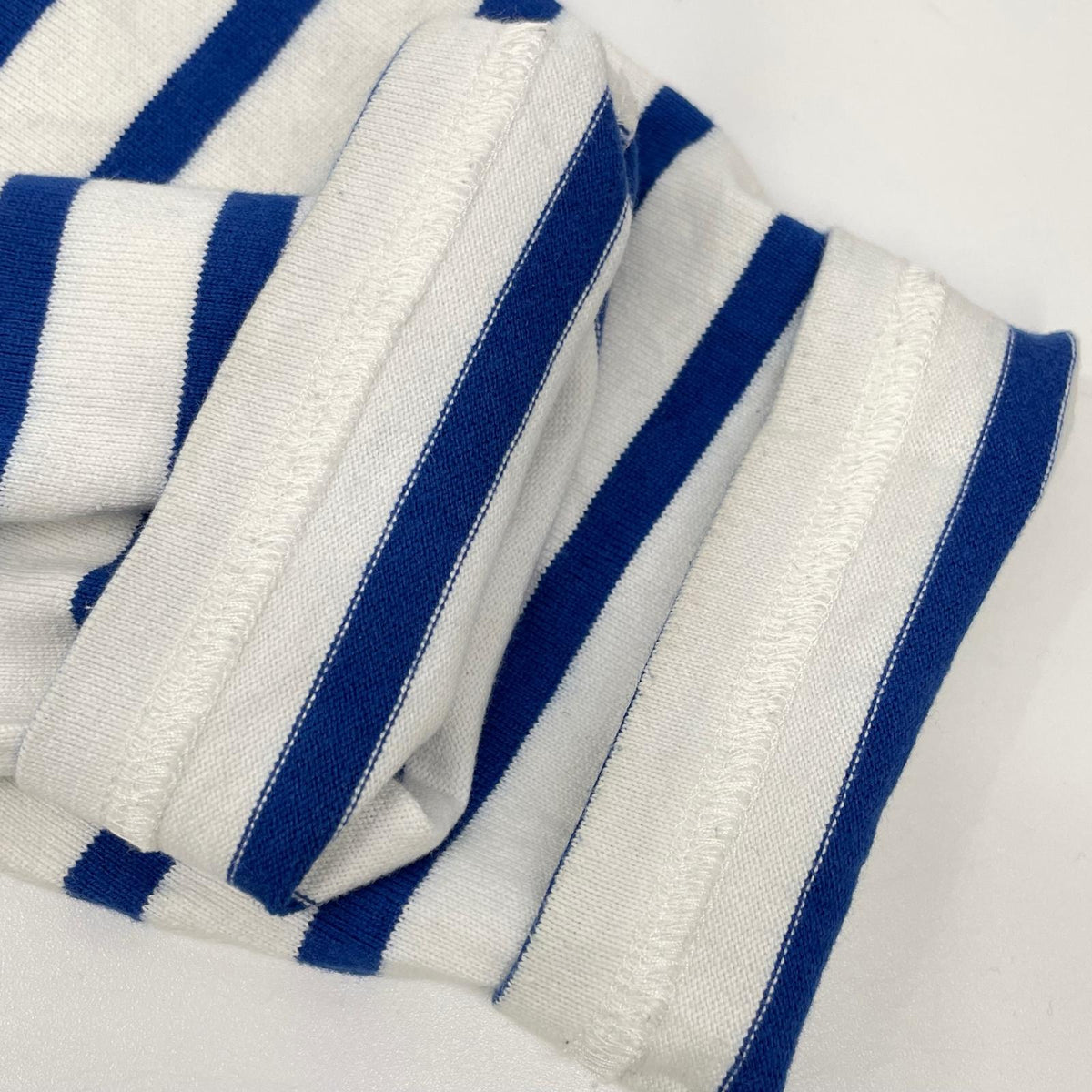 VALENTINO Striped Cotton Long Sleeve Shirt White/Blue Size S