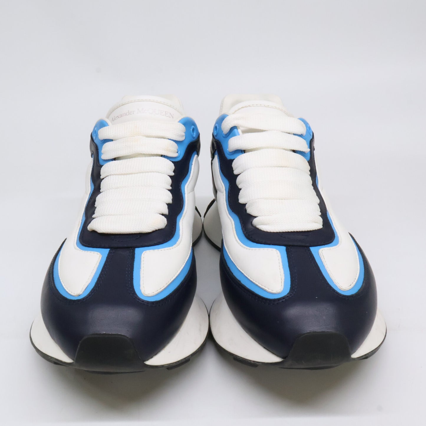 ALEXANDER McQUEEN Split White/Navy/Blue Sneakers Size EU 40