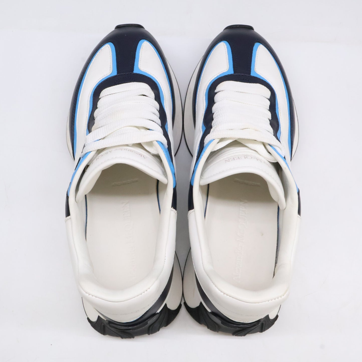 ALEXANDER McQUEEN Split White/Navy/Blue Sneakers Size EU 40