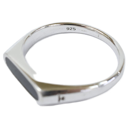 TOMWOOD 925 Silver Mario Onyx Ring Size ONE SIZE