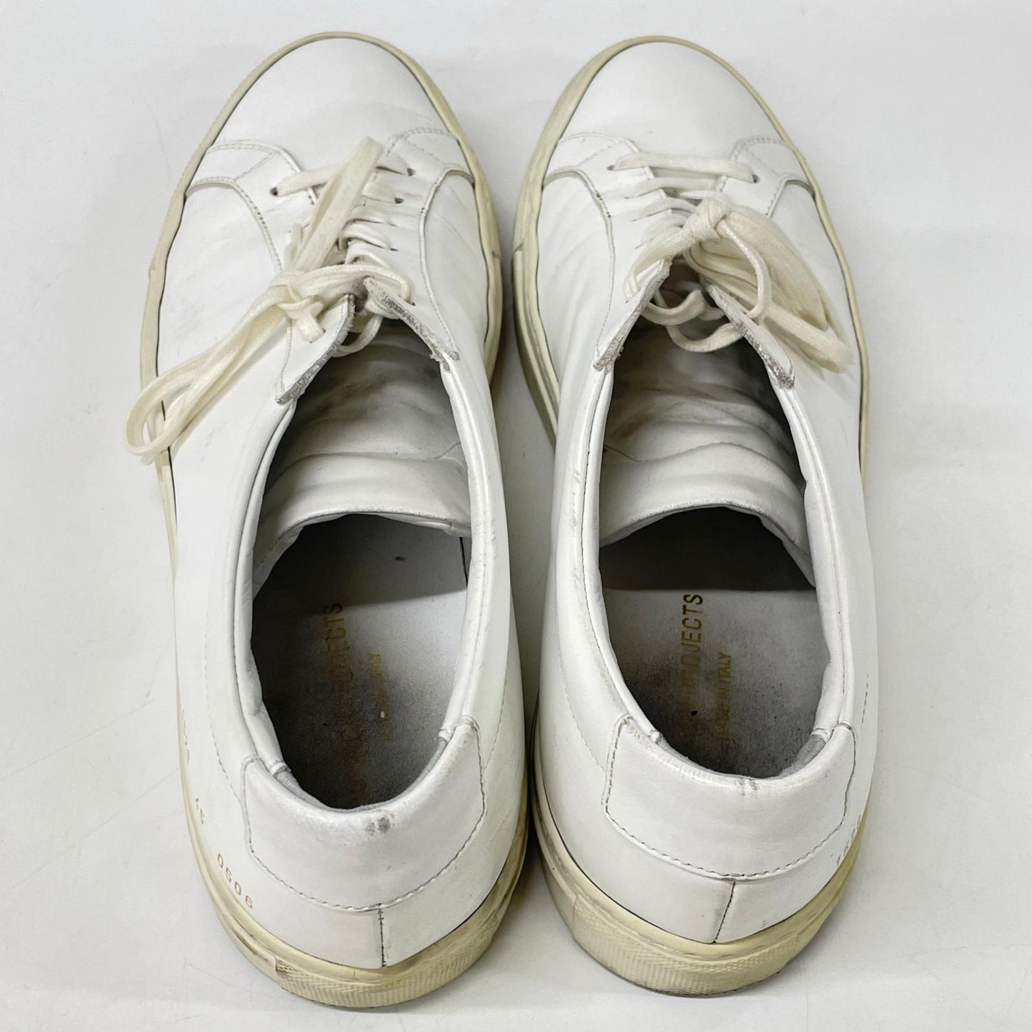 COMMON PROJECTS 1528 Achilles Low White Sneakers Size EU 45