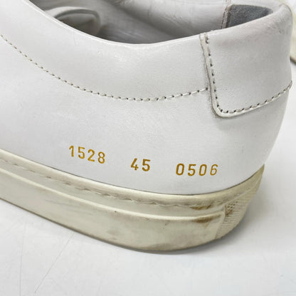 COMMON PROJECTS 1528 Achilles Low White Sneakers Size EU 45