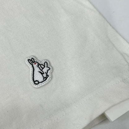 FR2 Lady with Ermine Print Cotton Long T-Shirt White Size M