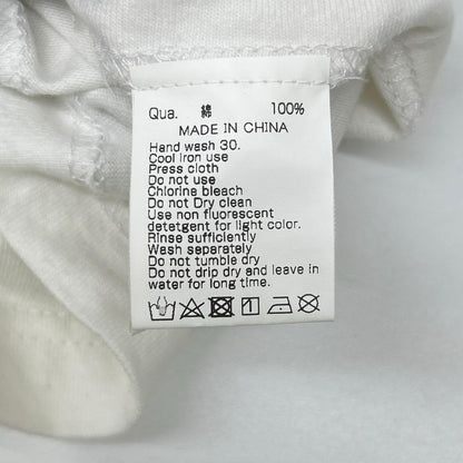 FR2 Lady with Ermine Print Cotton Long T-Shirt White Size M