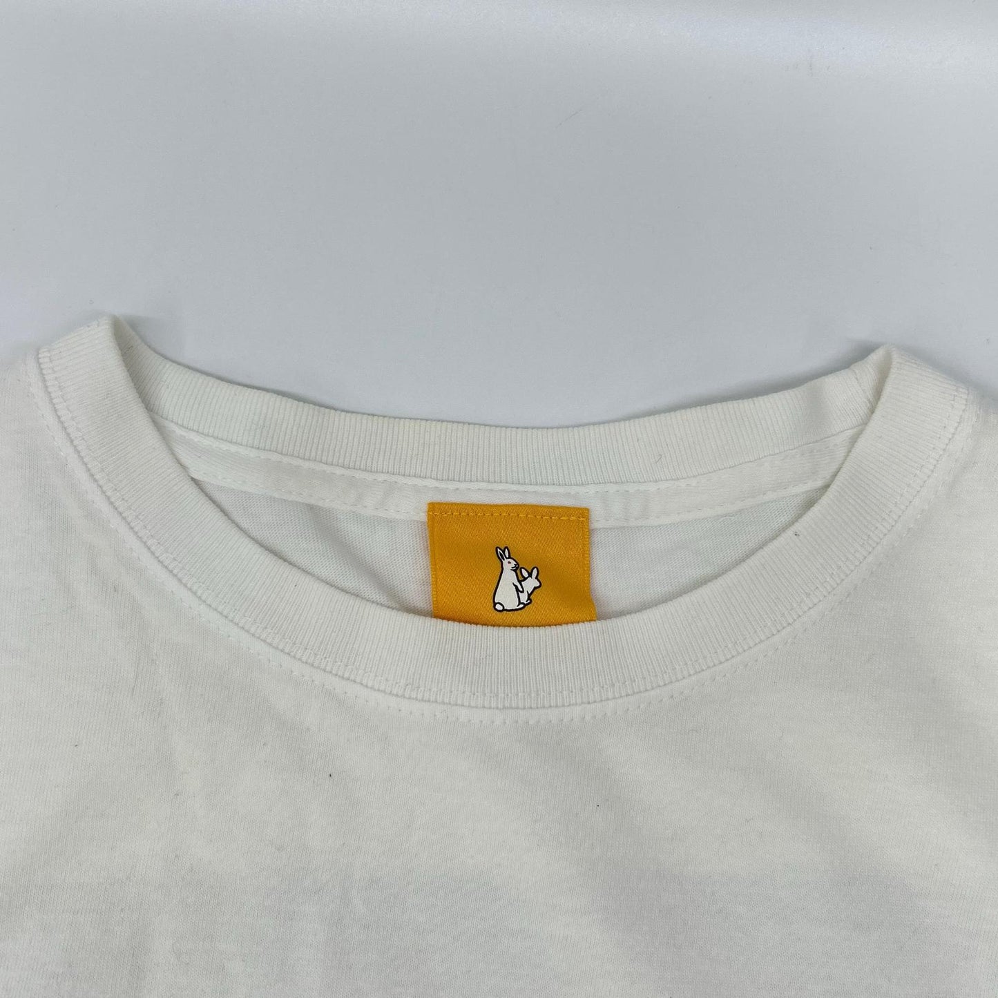 FR2 Lady with Ermine Print Cotton Long T-Shirt White Size M