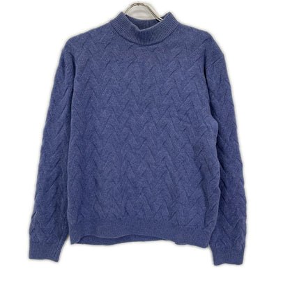 LANVIN 25AW SEMNOZ Wool Cashmere Mock Knit Purple Size 50